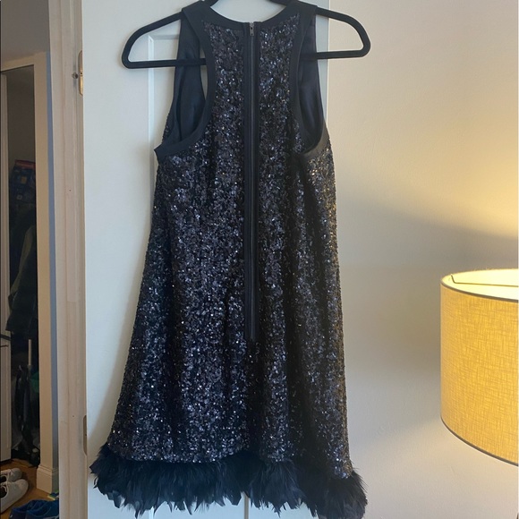Nanette Lepore Sequin Dress w/ Removable Feathers - Picture 2 of 5